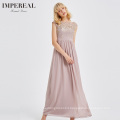 New product embroidered elegant long gown summer dresses for women